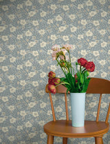A-Street Prints Maggan Blue Floral Trail Wallpaper