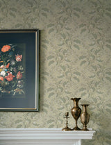 A-Street Prints Syren Light Green Dainty Floral Wallpaper