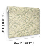 A-Street Prints Syren Light Green Dainty Floral Wallpaper
