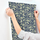 A-Street Prints Syren Navy Dainty Floral Wallpaper