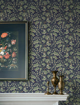 A-Street Prints Syren Navy Dainty Floral Wallpaper