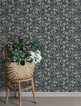 A-Street Prints Syren Navy Dainty Floral Wallpaper
