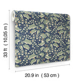 A-Street Prints Syren Navy Dainty Floral Wallpaper