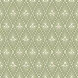 A-Street Prints Alma Moss Diamond Floral Wallpaper