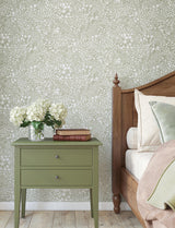 A-Street Prints Siv Dark Grey Botanical Wallpaper