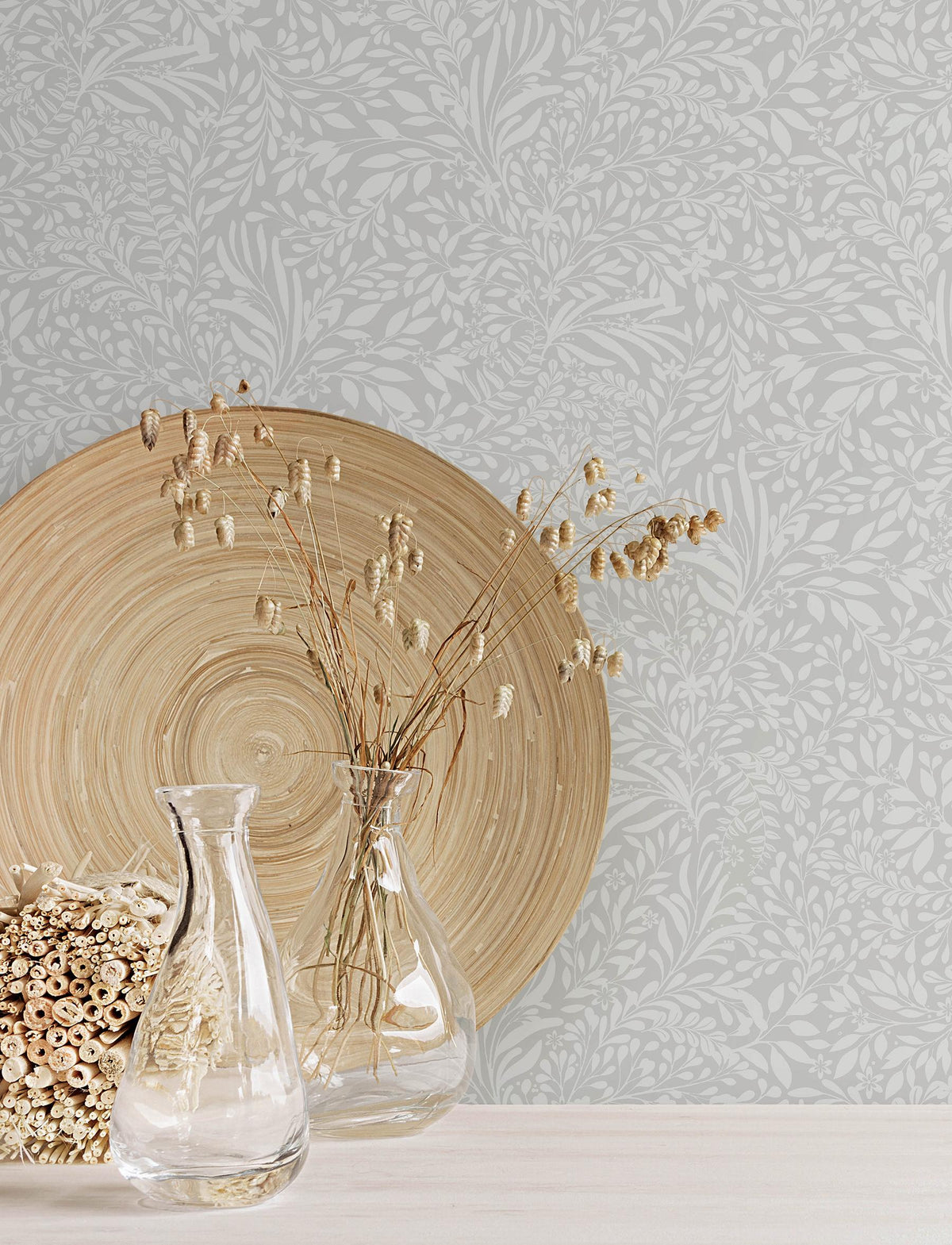 A-Street Prints Savanna Kristina Light Grey Wallpaper