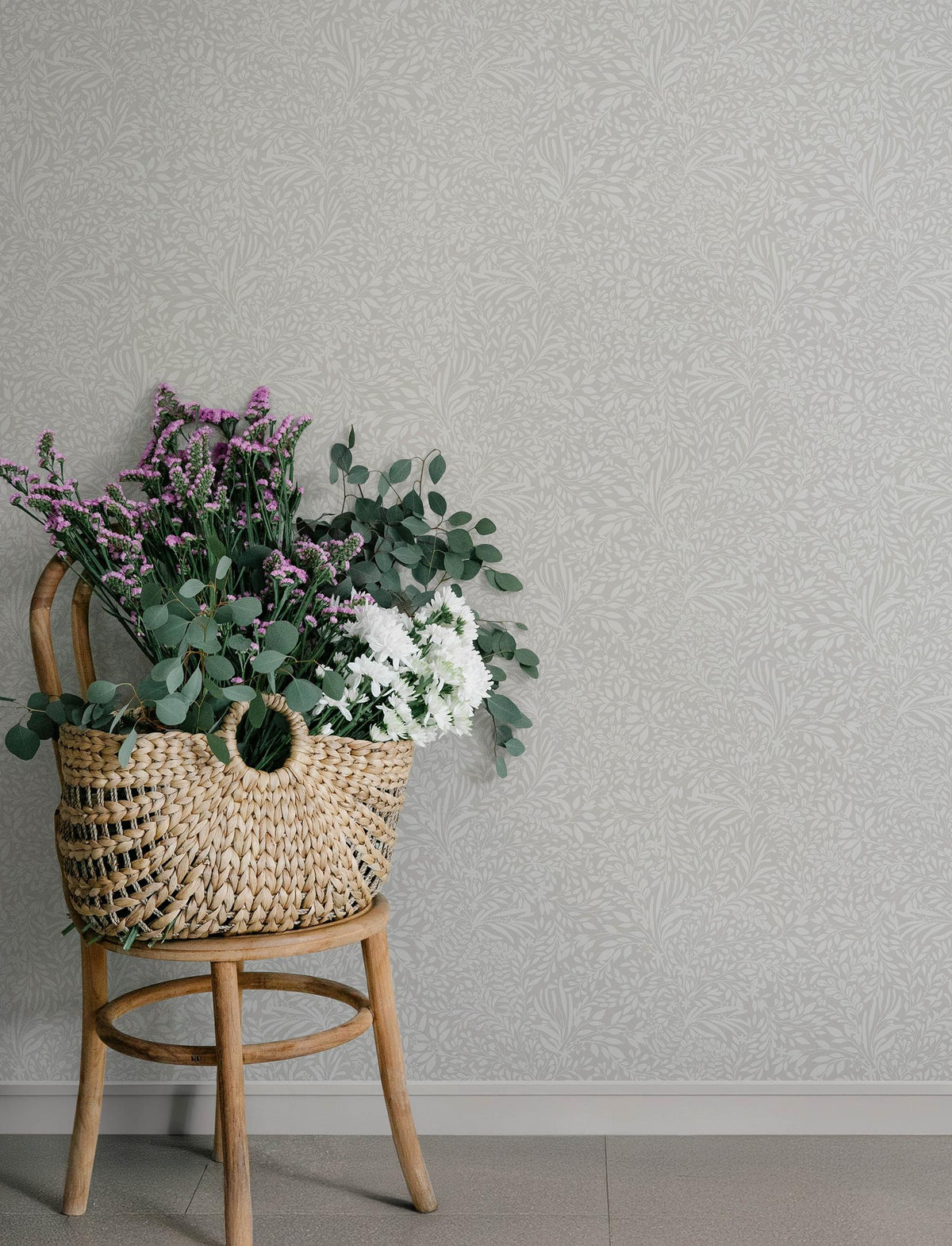 A-Street Prints Savanna Kristina Light Grey Wallpaper