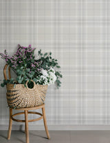 A-Street Prints Emma Dove Plaid Wallpaper