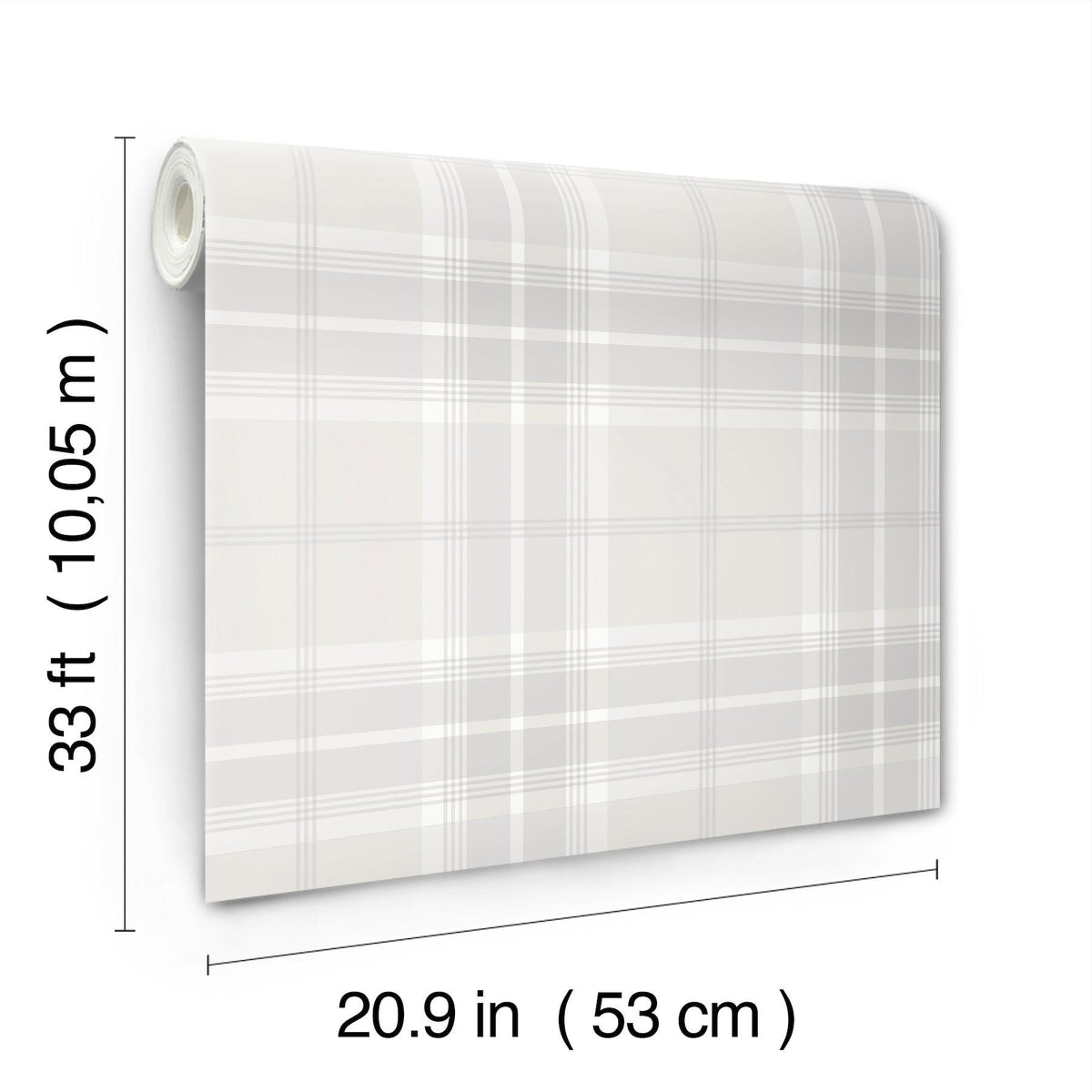 A-Street Prints Emma Dove Plaid Wallpaper