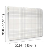 A-Street Prints Emma Dove Plaid Wallpaper