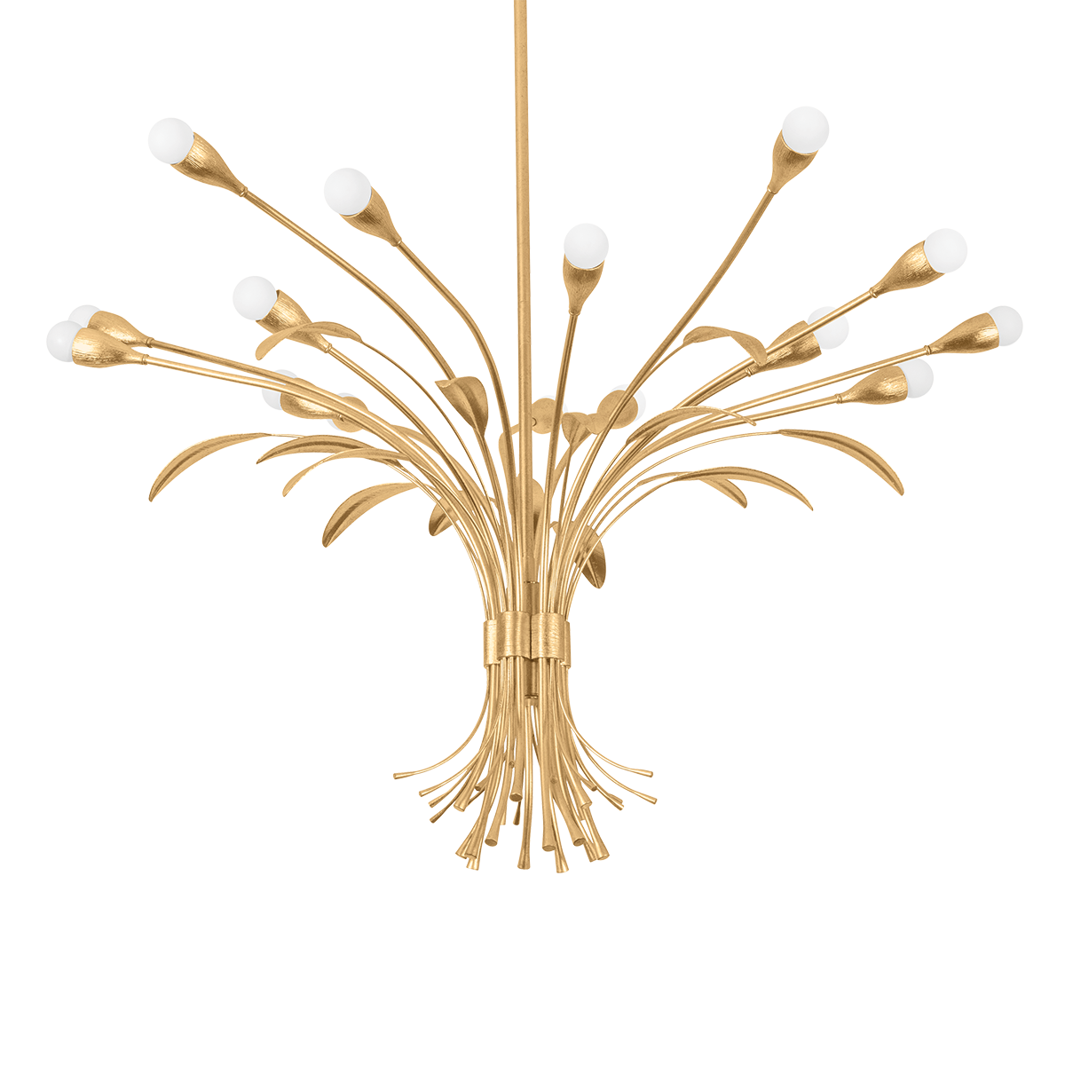 Hudson Valley Lighting Bilston Vintage Gold Leaf 44W x 44L x 32.5H Chandelier