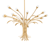 Hudson Valley Lighting Bilston Vintage Gold Leaf 44W x 44L x 32.5H Chandelier