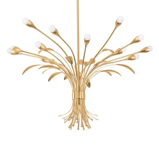 Hudson Valley Lighting Bilston Vintage Gold Leaf 44W x 44L x 32.5H Chandelier