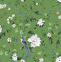 Seabrook Chinoiserie Bird Vine Green Wallpaper