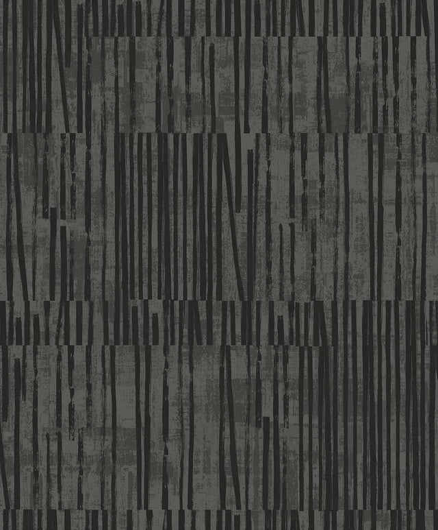 Seabrook Serapha Lines Onyx Wallpaper