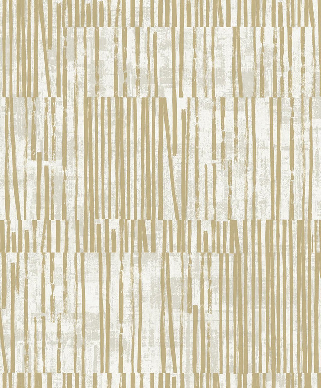 Seabrook Serapha Lines Honey Wallpaper
