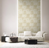 Seabrook Serapha Lines Honey Wallpaper