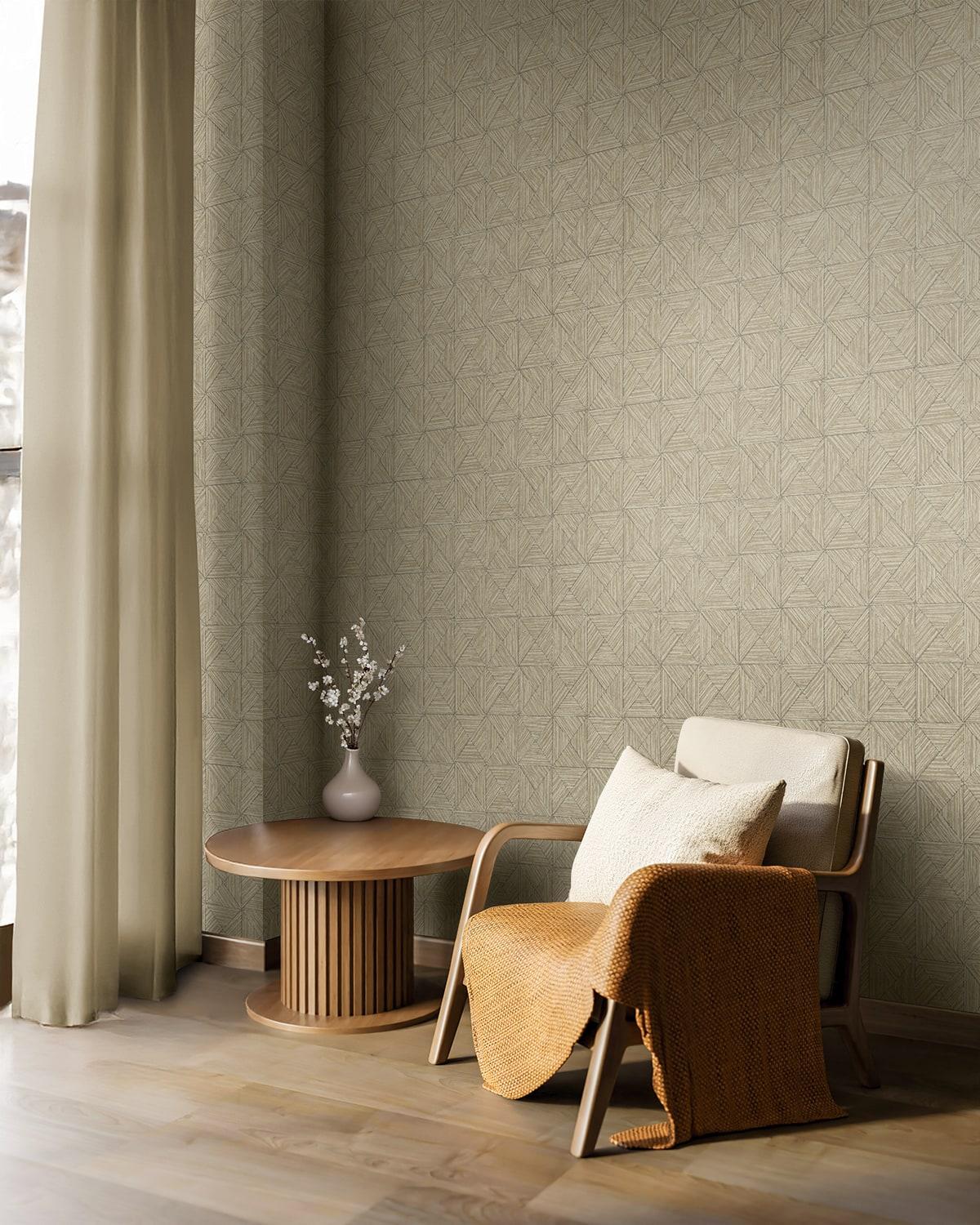 Seabrook Lunoria Burlap Wallpaper