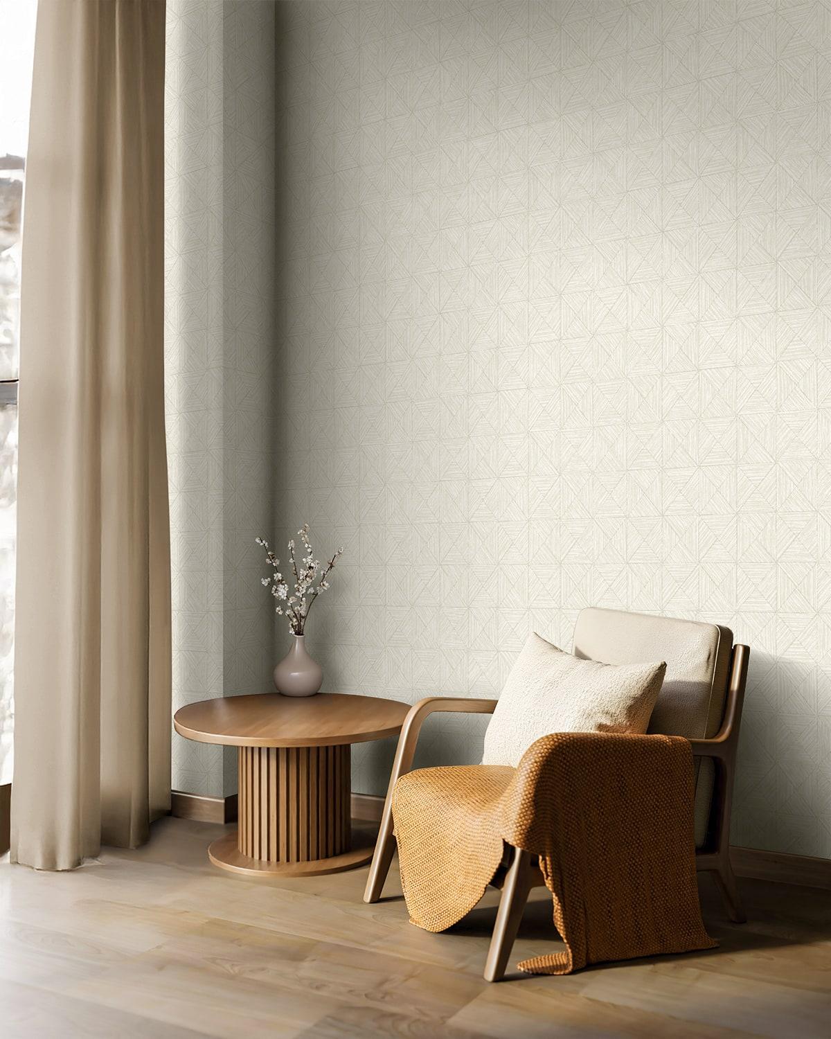 Seabrook Lunoria Oatmeal Wallpaper