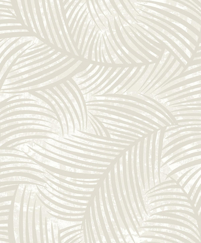 Seabrook Zephyra Palms Oat Milk Wallpaper