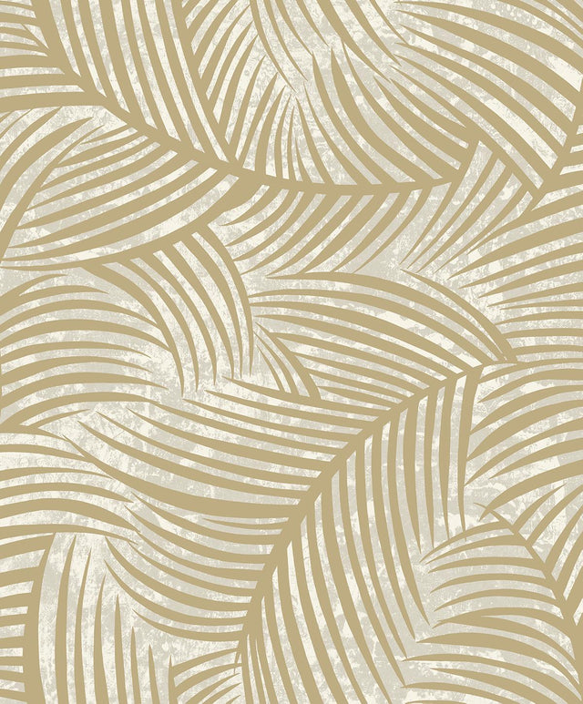 Seabrook Zephyra Palms Toasted Almond Wallpaper