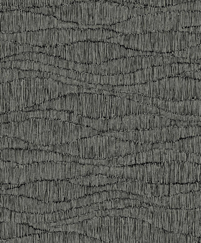 Seabrook Tatiana Waves Charcoal Wallpaper