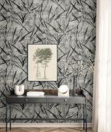 Seabrook Luneth Black Wallpaper