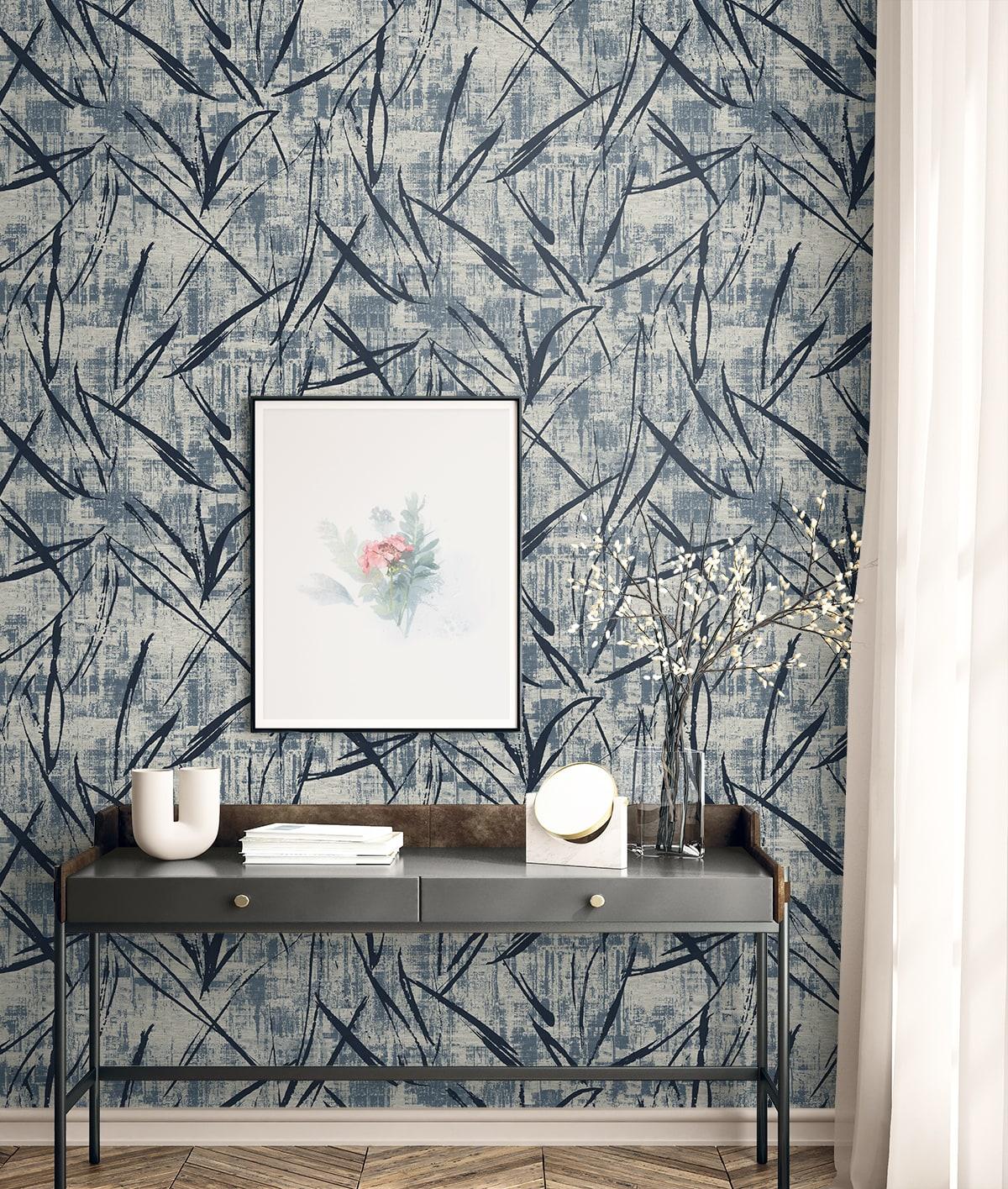 Seabrook Luneth Aegean Blue Wallpaper