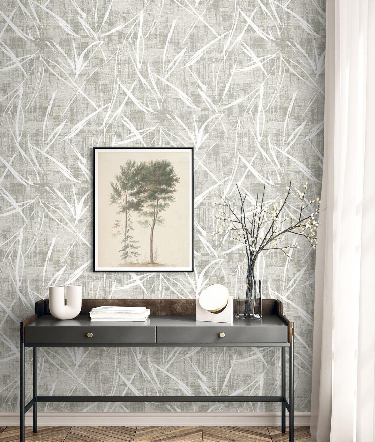 Seabrook Luneth Winter Gray Wallpaper