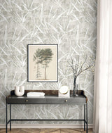 Seabrook Luneth Winter Gray Wallpaper