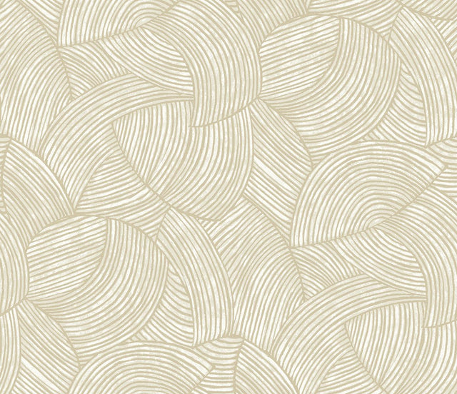 Seabrook Stellara Champagne with Glass Beads Wallpaper
