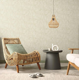 Seabrook Stellara Champagne with Glass Beads Wallpaper