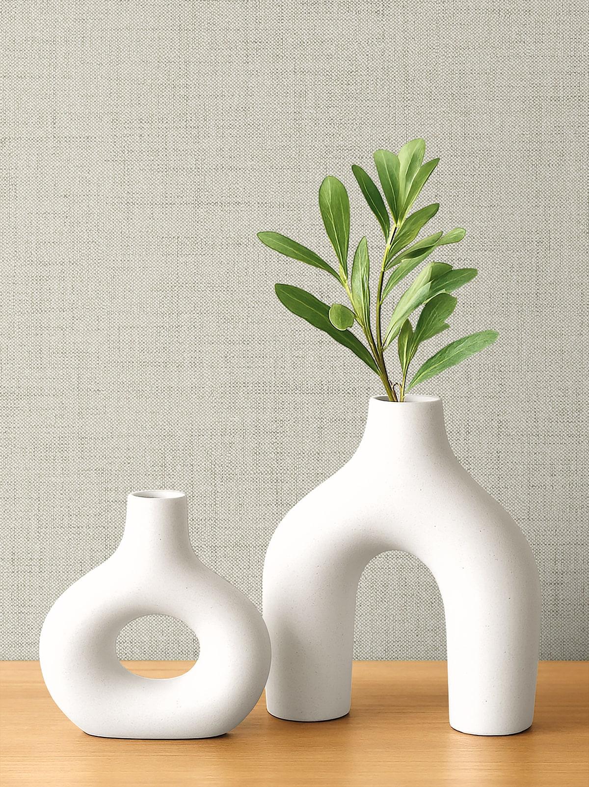 Seabrook Vespia Oyster Wallpaper
