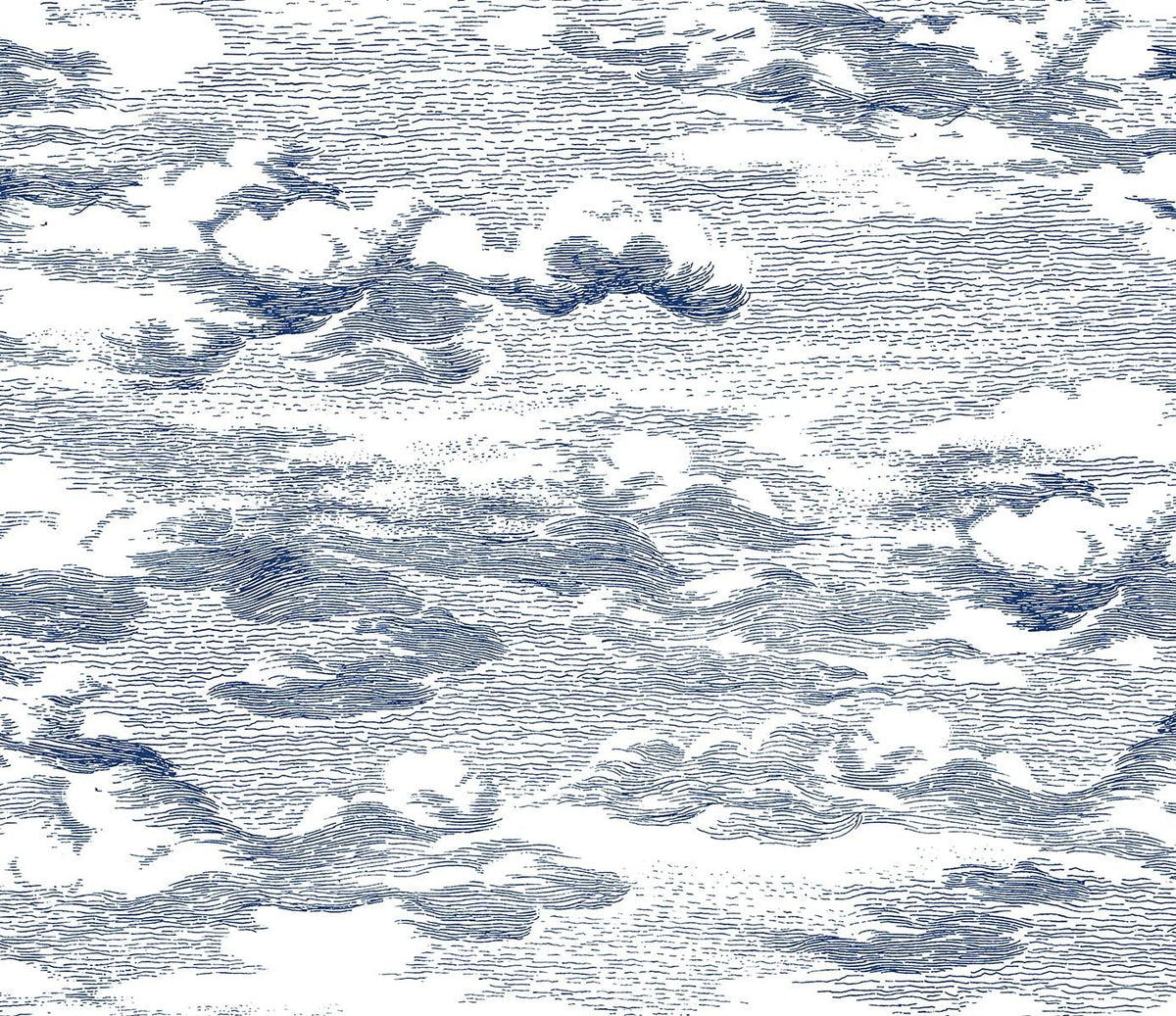 Seabrook Clouds Blue Wallpaper