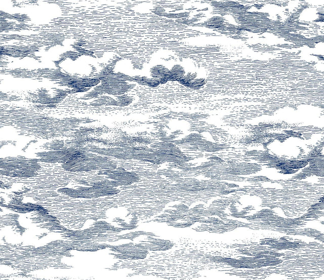 Seabrook Clouds Blue Wallpaper