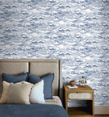 Seabrook Clouds Blue Wallpaper