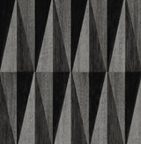 Seabrook Pieced Diamonds Charcoal Wallpaper