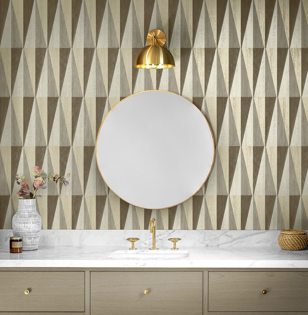 Seabrook Pieced Diamonds Cafe Wallpaper