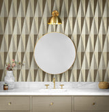 Seabrook Pieced Diamonds Cafe Wallpaper