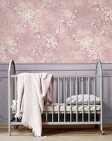 Seabrook Floral Blossom Dusty Rose Wallpaper