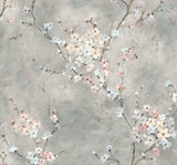 Seabrook Floral Blossom Grey Wallpaper