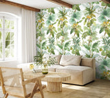 Seabrook Tropical Leaf Trail Mural Greenery Mural