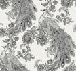Seabrook Peacock Ivory & Ebony Wallpaper