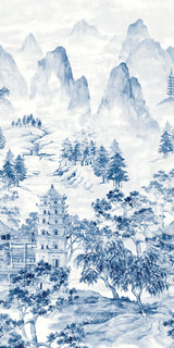 Seabrook Misty Mountain Scenic Mural Bluestone Mural