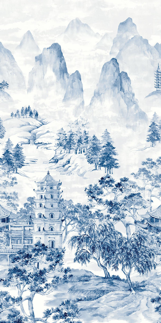 Seabrook Misty Mountain Scenic Mural Bluestone Mural