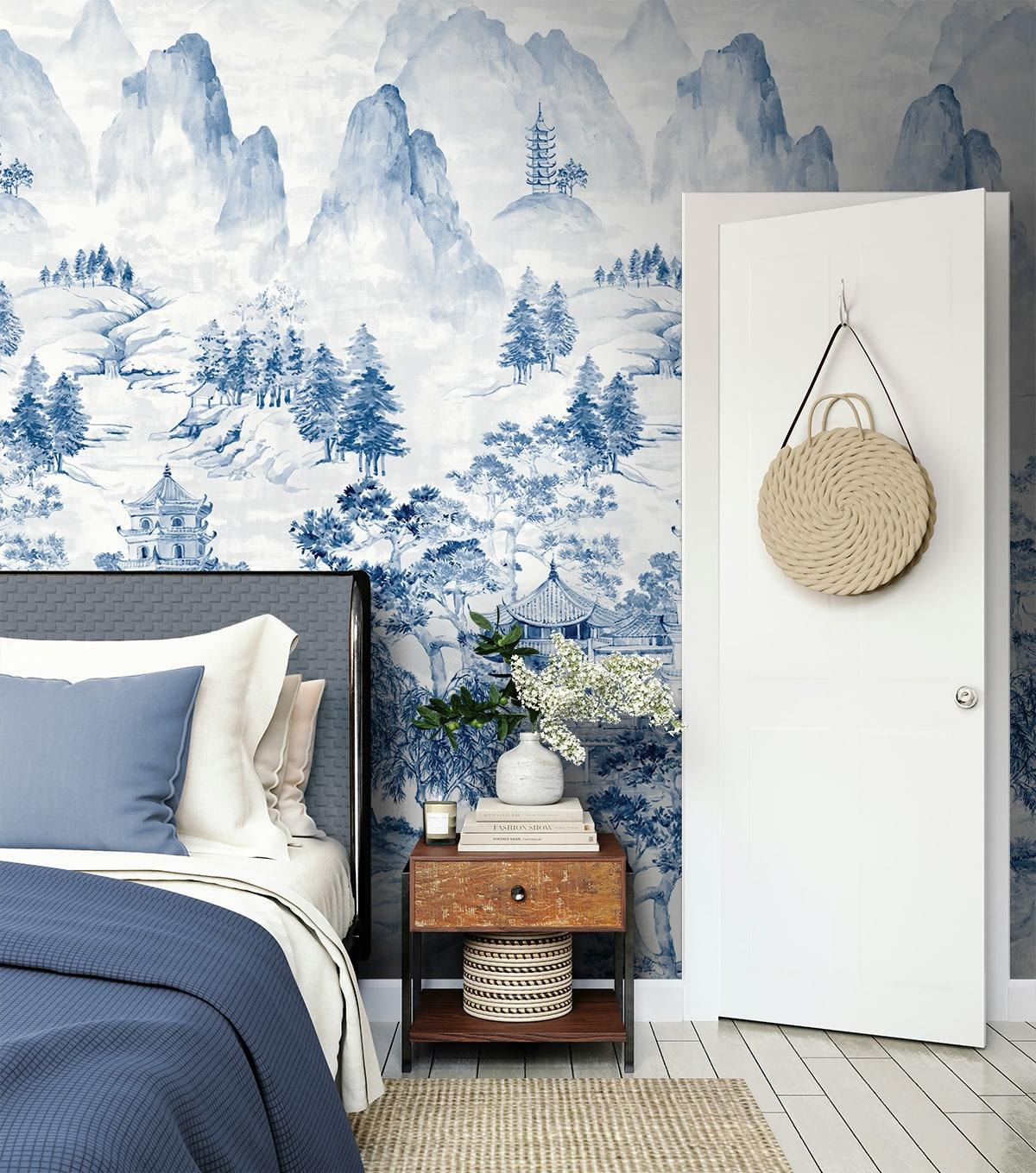 Seabrook Misty Mountain Scenic Mural Bluestone Mural