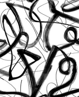 Seabrook Graphic Linework Ebony Wallpaper