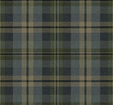 Seabrook Thornbury Tailored Plaid Deep Sea Wallpaper