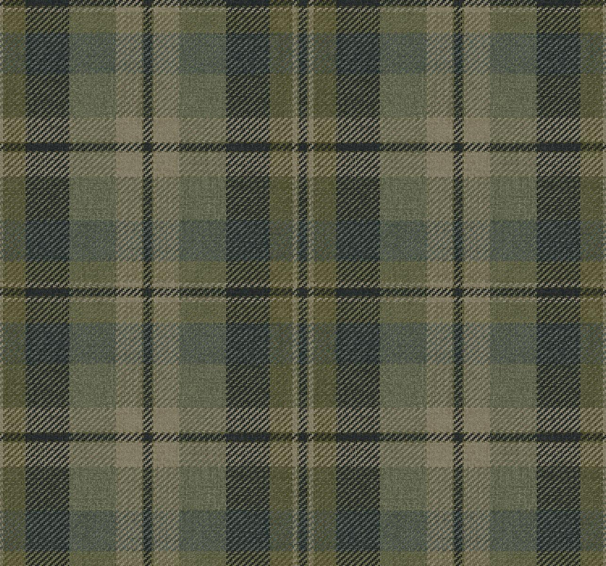 Seabrook Thornbury Tailored Plaid Greenery Wallpaper