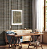 Seabrook Thornbury Tailored Plaid Cliffside Wallpaper